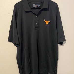 University of Texas Longhorns Polo Shirt Mens Size XL Black Pro Celebrity Sleeve